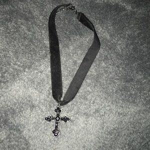 Black Cross Choker